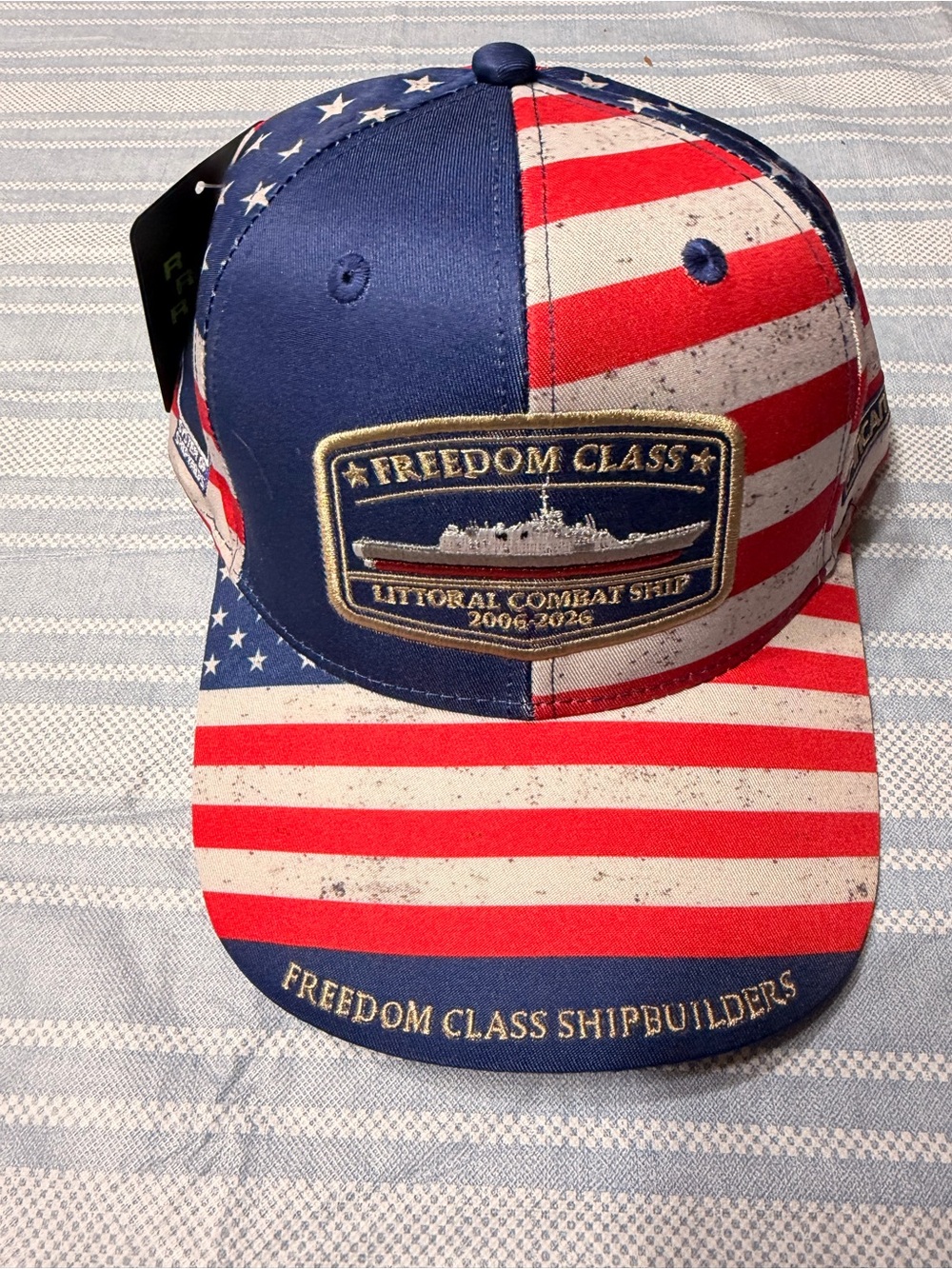 Freedom Class Shipbuilders Patriotic USA Flag Patch Cap